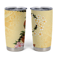Aloha Hawaii Ipu Gourd Mix Kukui Nut Lei Tumbler Cup Lemon Yellow LT7 Lemon Yellow - Polynesian Pride