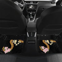 Aloha Hawaii Ipu Gourd Mix ʻĀkulikuli Lei Car Mats Obsidian Black LT7 Set 2pcs - Back Obsidian Black - Polynesian Pride