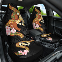 Aloha Hawaii Ipu Gourd Mix ʻĀkulikuli Lei Car Seat Cover Obsidian Black LT7 One Size Obsidian Black - Polynesian Pride