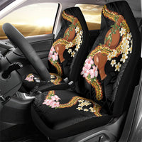 Aloha Hawaii Ipu Gourd Mix ʻĀkulikuli Lei Car Seat Cover Obsidian Black LT7 - Polynesian Pride