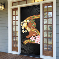 Aloha Hawaii Ipu Gourd Mix ʻĀkulikuli Lei Door Cover Obsidian Black LT7 - Polynesian Pride