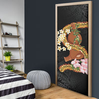 Aloha Hawaii Ipu Gourd Mix ʻĀkulikuli Lei Door Cover Obsidian Black LT7 - Polynesian Pride