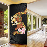 Aloha Hawaii Ipu Gourd Mix ʻĀkulikuli Lei Door Cover Obsidian Black LT7 - Polynesian Pride
