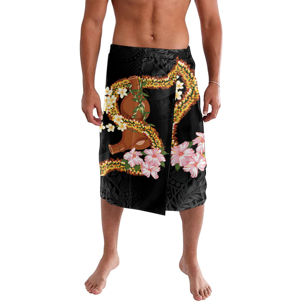 Aloha Hawaii Ipu Gourd Mix ʻĀkulikuli Lei Lavalava Obsidian Black LT7 Obsidian Black - Polynesian Pride
