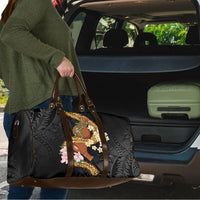 Aloha Hawaii Ipu Gourd Mix ʻĀkulikuli Lei Travel Bag Obsidian Black LT7 - Polynesian Pride