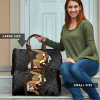 Aloha Hawaii Ipu Gourd Mix ʻĀkulikuli Lei Travel Bag Obsidian Black LT7 - Polynesian Pride