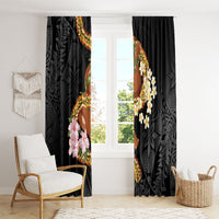 Aloha Hawaii Ipu Gourd Mix ʻĀkulikuli Lei Window Curtain Obsidian Black LT7 - Polynesian Pride