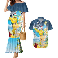 Funny Tropical Christmas Couples Matching Mermaid Dress and Hawaiian Shirt Tis The Season To Get Tipsy LT7 Colorful - Polynesian Pride