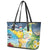 Funny Tropical Christmas Leather Tote Bag Tis The Season To Get Tipsy