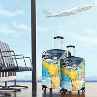 Funny Tropical Christmas Luggage Cover Tis The Season To Get Tipsy LT7 - Polynesian Pride