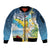 Funny Tropical Christmas Sleeve Zip Bomber Jacket Tis The Season To Get Tipsy