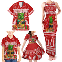 Hawaii Pineapple Christmas Family Matching Tank Maxi Dress and Hawaiian Shirt Mele Kalikimaka LT7 - Polynesian Pride