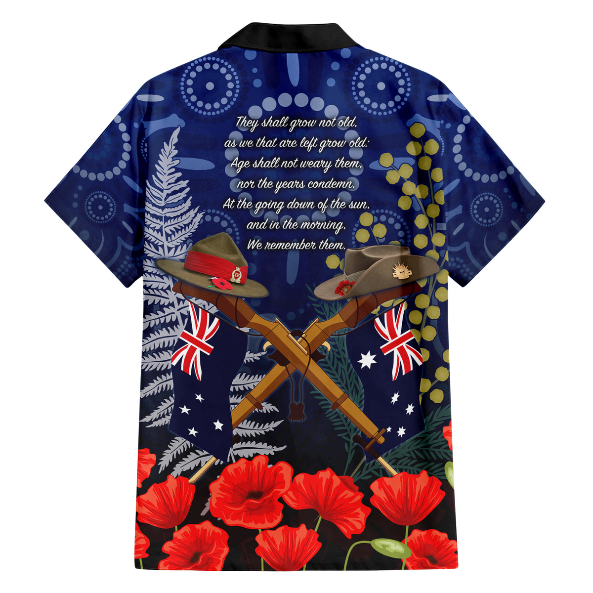 Anzac Family Matching Short Sleeve Bodycon Dress and Hawaiian Shirt Ausralia Aboriginal Mix New Zealand Slouch Hats LT7 - Polynesian Pride