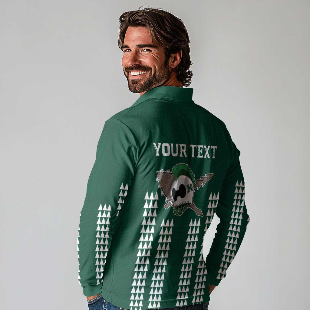 Hawaii Rainbow Warriors Personalized Long Sleeve Polo Shirt Kakau Ikakai Laau Pama