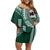 Hawaii Rainbow Warriors Personalized Off Shoulder Short Dress Kakau Ikakai Laau Pama