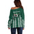 Hawaii Rainbow Warriors Personalized Off Shoulder Sweater Kakau Ikakai Laau Pama