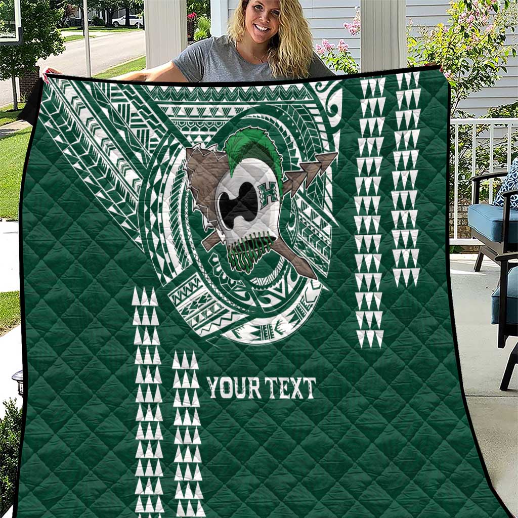 Hawaii Rainbow Warriors Personalized Quilt Kakau Ikakai Laau Pama