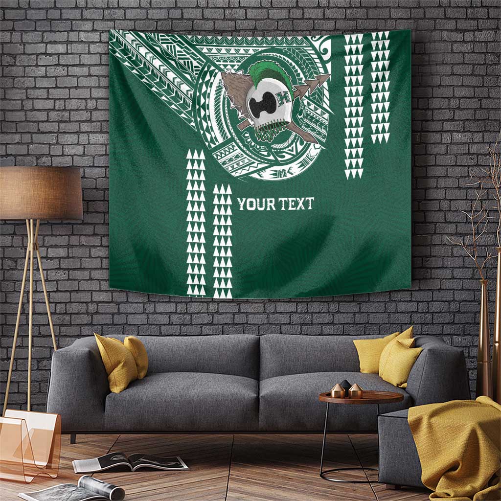 Hawaii Rainbow Warriors Personalized Tapestry Kakau Ikakai Laau Pama