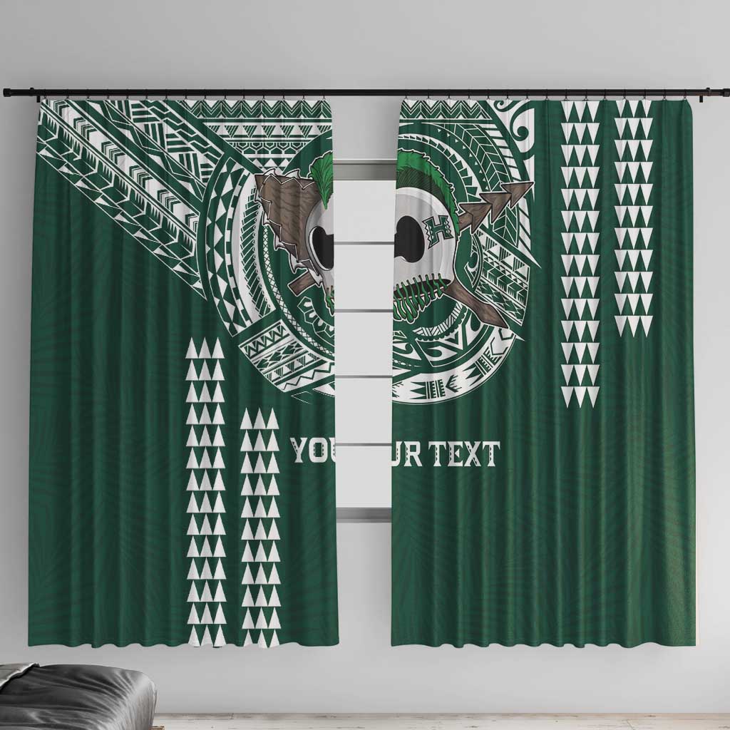 Hawaii Rainbow Warriors Personalized Window Curtain Kakau Ikakai Laau Pama