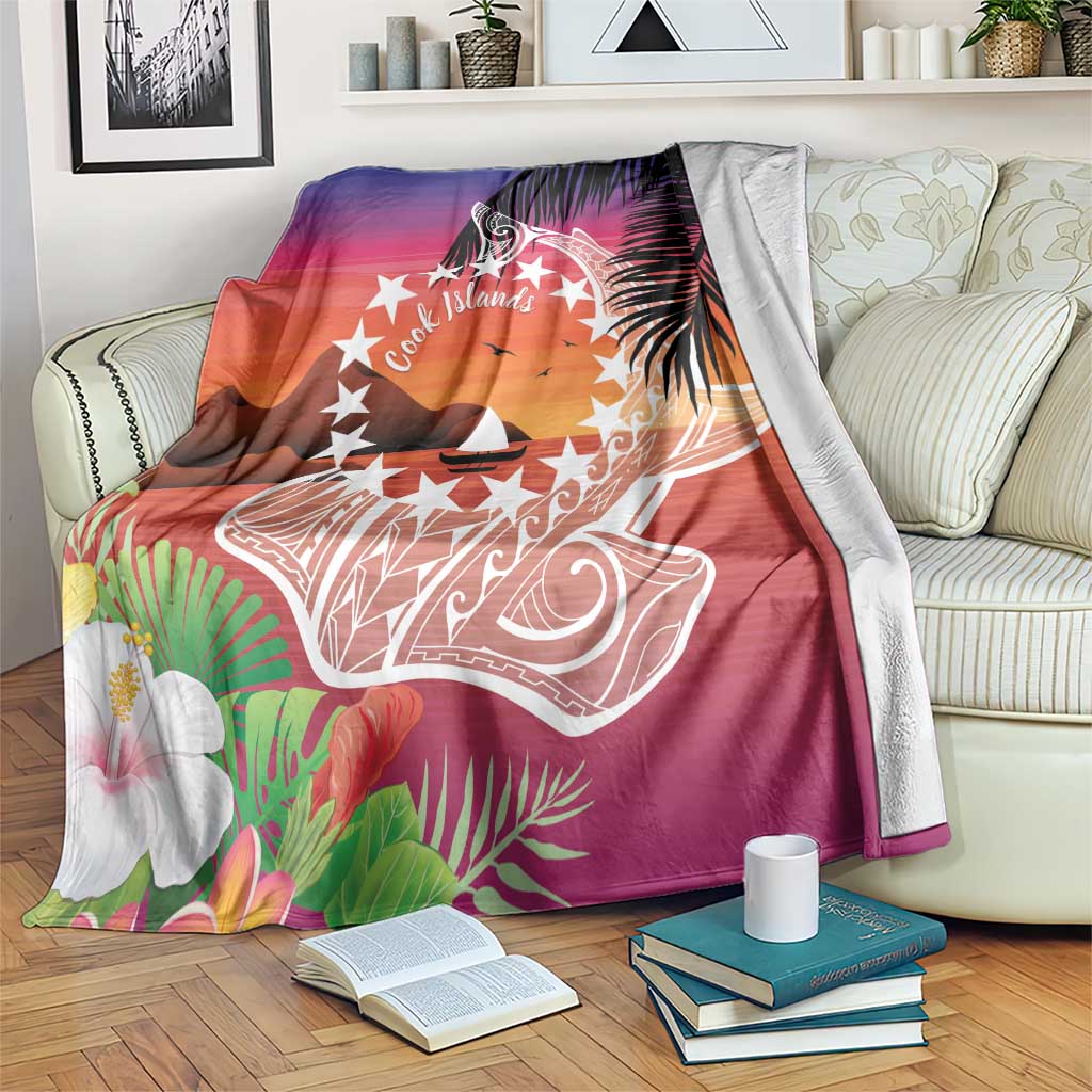 Kia Orana Cook Islands Blanket Sunset Dream