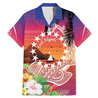 Kia Orana Cook Islands Family Matching Mermaid Dress and Hawaiian Shirt Sunset Dream LT7 Dad's Shirt - Short Sleeve Art - Polynesian Pride