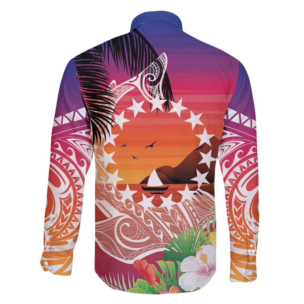 Kia Orana Cook Islands Family Matching Mermaid Dress and Hawaiian Shirt Sunset Dream LT7 - Polynesian Pride