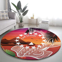 Kia Orana Cook Islands Round Carpet Sunset Dream LT7 - Polynesian Pride