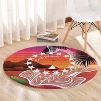 Kia Orana Cook Islands Round Carpet Sunset Dream LT7 - Polynesian Pride