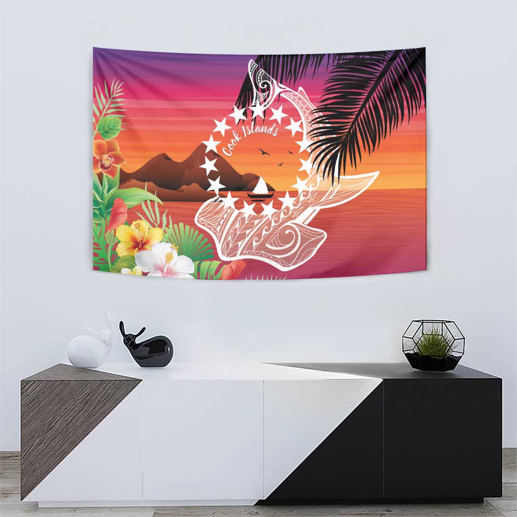 Kia Orana Cook Islands Tapestry Sunset Dream