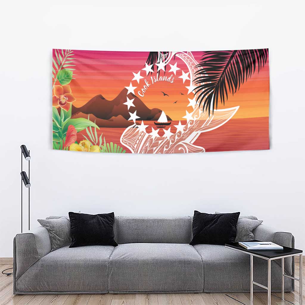 Kia Orana Cook Islands Tapestry Sunset Dream