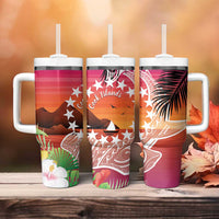 Kia Orana Cook Islands Tumbler With Handle Sunset Dream