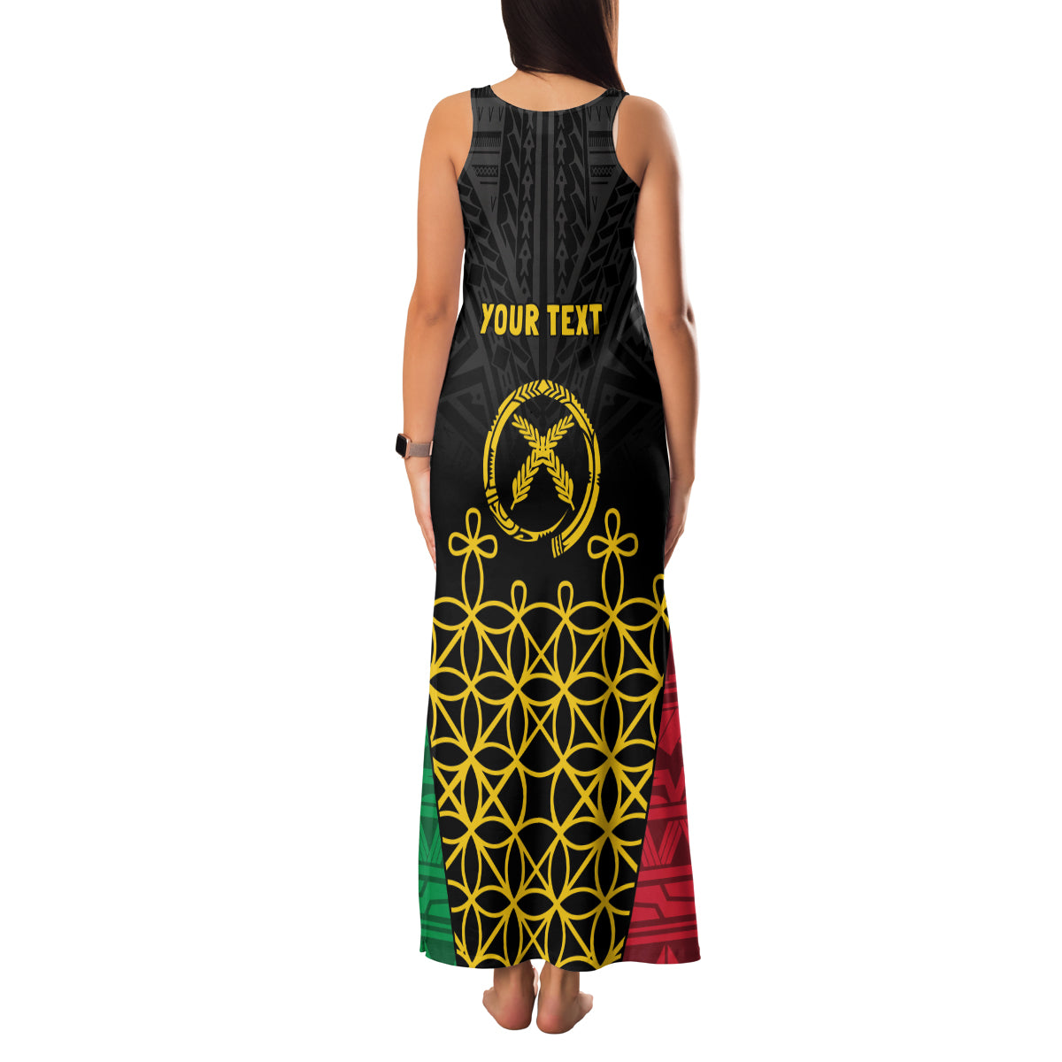 Vanuatu Indipendens Dei Family Matching Tank Maxi Dress and Hawaiian Shirt Tribal Sand Drawing