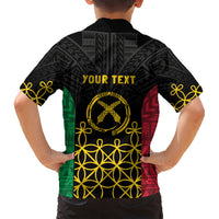 Vanuatu Indipendens Dei Kid Hawaiian Shirt Tribal Sand Drawing