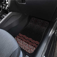 Maori Taniko Patterns Car Mats Brown Niho Taniwha Mix Paatiki Motifs