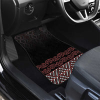 Maori Taniko Patterns Car Mats Brown Niho Taniwha Mix Paatiki Motifs