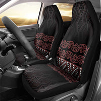 Maori Taniko Patterns Car Seat Cover Brown Niho Taniwha Mix Paatiki Motifs