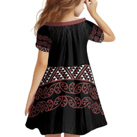 Maori Taniko Patterns Family Matching Long Sleeve Bodycon Dress and Hawaiian Shirt Brown Niho Taniwha Mix Paatiki Motifs LT7 - Polynesian Pride