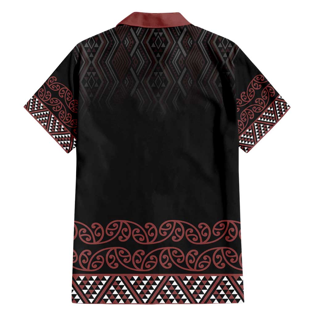 Maori Taniko Patterns Family Matching Long Sleeve Bodycon Dress and Hawaiian Shirt Brown Niho Taniwha Mix Paatiki Motifs LT7 - Polynesian Pride