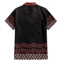 Maori Taniko Patterns Family Matching Long Sleeve Bodycon Dress and Hawaiian Shirt Brown Niho Taniwha Mix Paatiki Motifs LT7 - Polynesian Pride