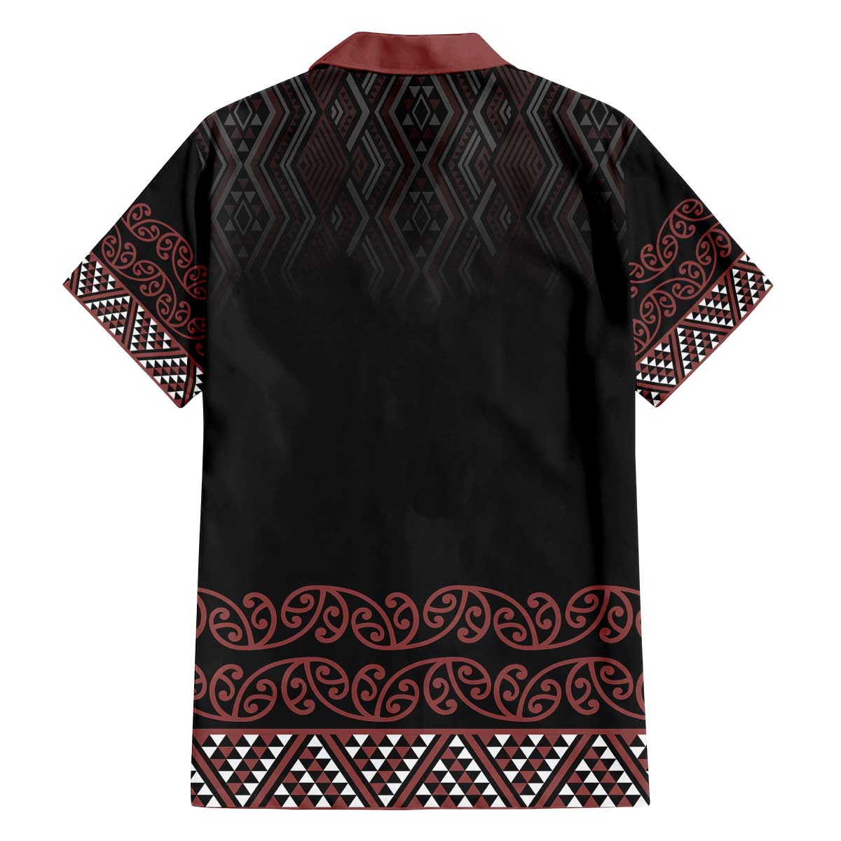 Maori Taniko Patterns Family Matching Off The Shoulder Long Sleeve Dress and Hawaiian Shirt Brown Niho Taniwha Mix Paatiki Motifs LT7 - Polynesian Pride