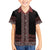 Maori Taniko Patterns Family Matching Summer Maxi Dress and Hawaiian Shirt Brown Niho Taniwha Mix Paatiki Motifs