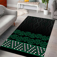 Maori Taniko Patterns Area Rug Pounamu Niho Taniwha Mix Paatiki Motifs