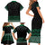 Maori Taniko Patterns Family Matching Short Sleeve Bodycon Dress and Hawaiian Shirt Pounamu Niho Taniwha Mix Paatiki Motifs