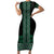 Maori Taniko Patterns Family Matching Short Sleeve Bodycon Dress and Hawaiian Shirt Pounamu Niho Taniwha Mix Paatiki Motifs