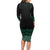 Maori Taniko Patterns Long Sleeve Bodycon Dress Pounamu Niho Taniwha Mix Paatiki Motifs
