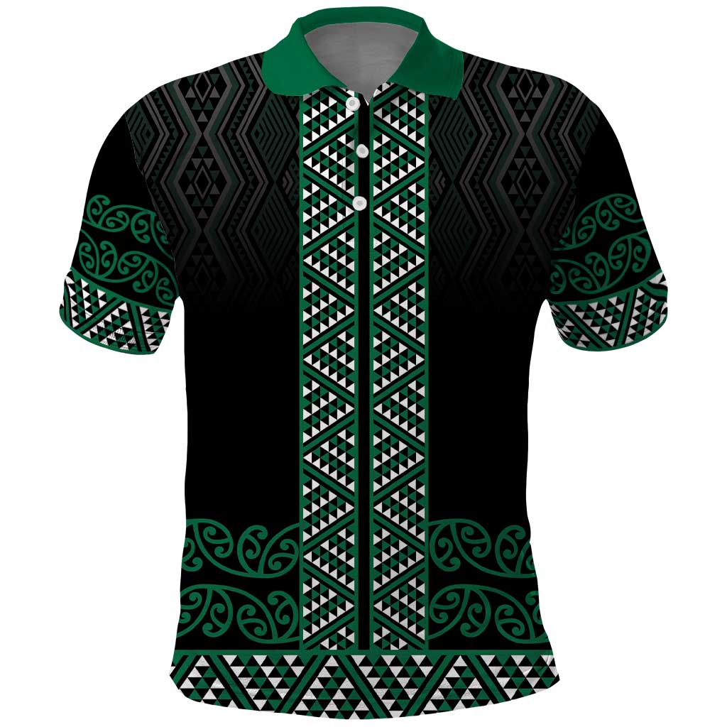 Maori Taniko Patterns Polo Shirt Pounamu Niho Taniwha Mix Paatiki Motifs