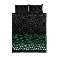 Maori Taniko Patterns Quilt Bed Set Pounamu Niho Taniwha Mix Paatiki Motifs