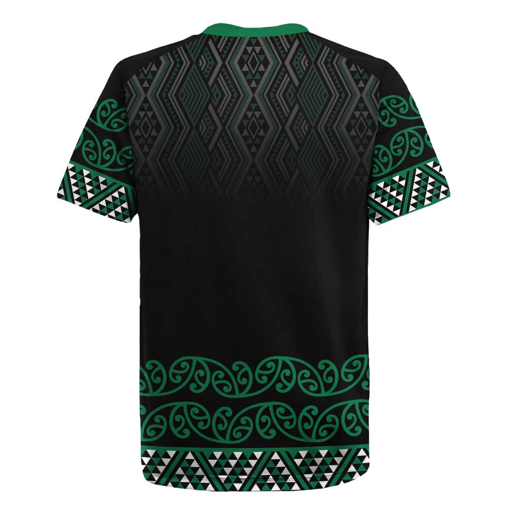 Maori Taniko Patterns Rugby Jersey Pounamu Niho Taniwha Mix Paatiki Motifs LT7 - Polynesian Pride