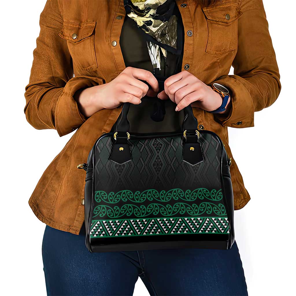 Maori Taniko Patterns Shoulder Handbag Pounamu Niho Taniwha Mix Paatiki Motifs
