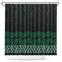 Maori Taniko Patterns Shower Curtain Pounamu Niho Taniwha Mix Paatiki Motifs